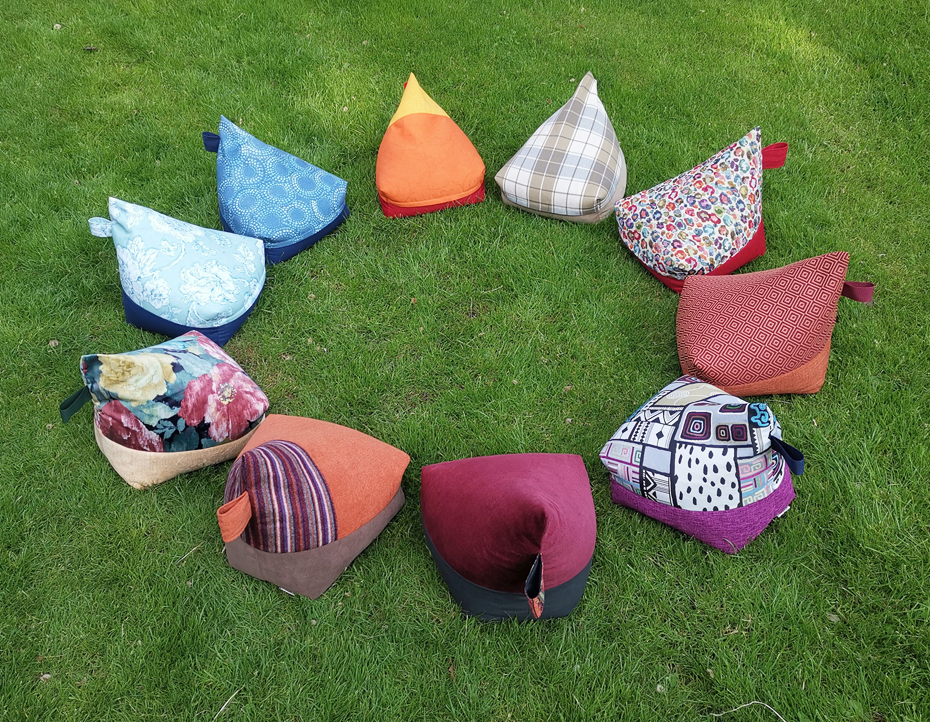 BOSIKI Zipfel Upcycling Meditationskissen, Yogakissen.